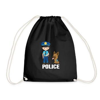 police - Sac de sport léger - noir - Devant