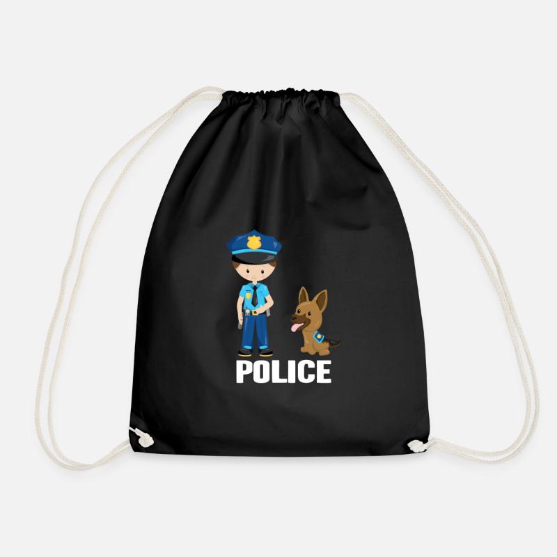 Polizei - Turnbeutel - Schwarz