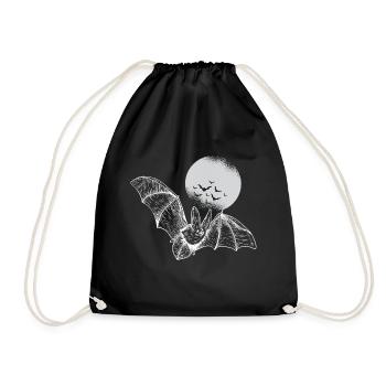 Fledermaus Halloween Fledermäuse gruslig - Turnbeutel - Schwarz - Vorne