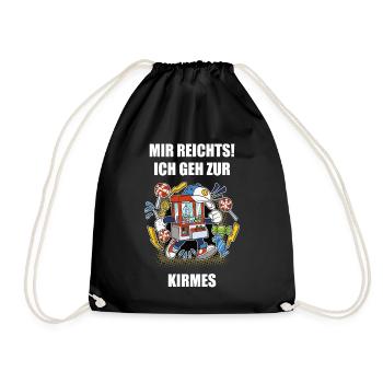 mir reichts ich gehe zur Kirmes - Schausteller - Turnbeutel - Schwarz - Vorne
