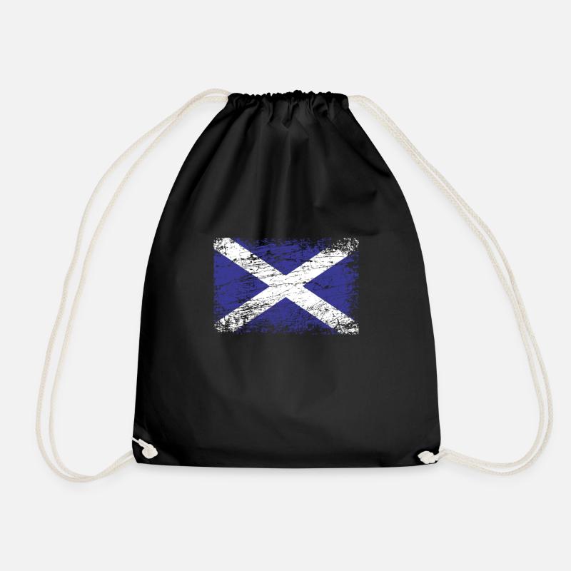 Scotland Scottish flag flag - Drawstring Bag - black