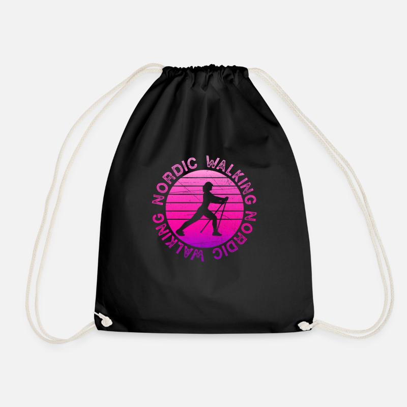 Nordic Walking Sport - Turnbeutel - Schwarz