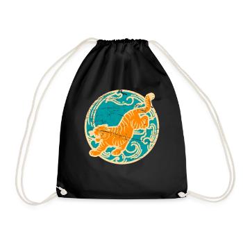 Tigre arts martiaux mixtes gros chats chats sauvages - Sac de sport léger - noir - Devant