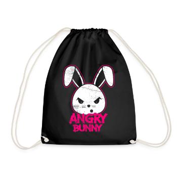 Hase Bößes Kaninchen Horror Halloween Ostern - Turnbeutel - Schwarz - Vorne