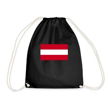 Österreich - Turnbeutel - Schwarz - Vorne