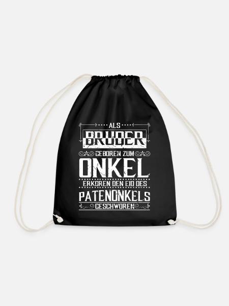 Bruder Paten-Onkel Paten-Kind Pate Taufpate - Turnbeutel - Schwarz