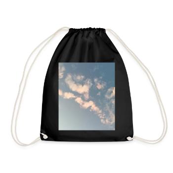 Pastel Clouds Sky Zen Design - Drawstring Bag - black - Front