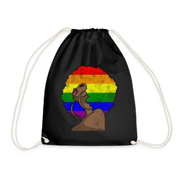 LGBTQ Black Afro Woman Lesbienne Homosexuelle Bi - Sac de sport léger - noir - Devant