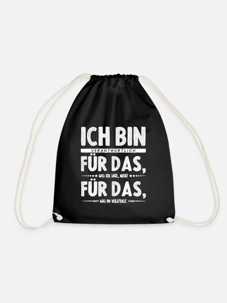 lustiger Spruch Sarkasmus Zyniker lustiges Geschen - Turnbeutel - Schwarz