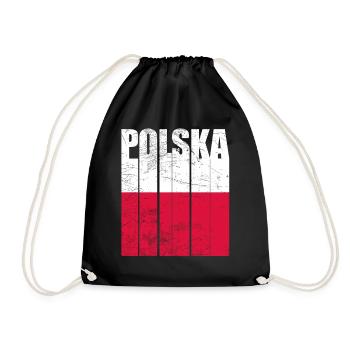 Pologne - Sac de sport léger - noir - Devant