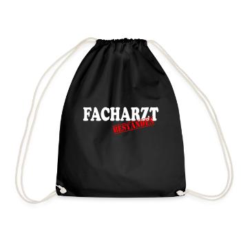 Facharzt Bestanden Arzt Geschenk - Turnbeutel - Schwarz - Vorne