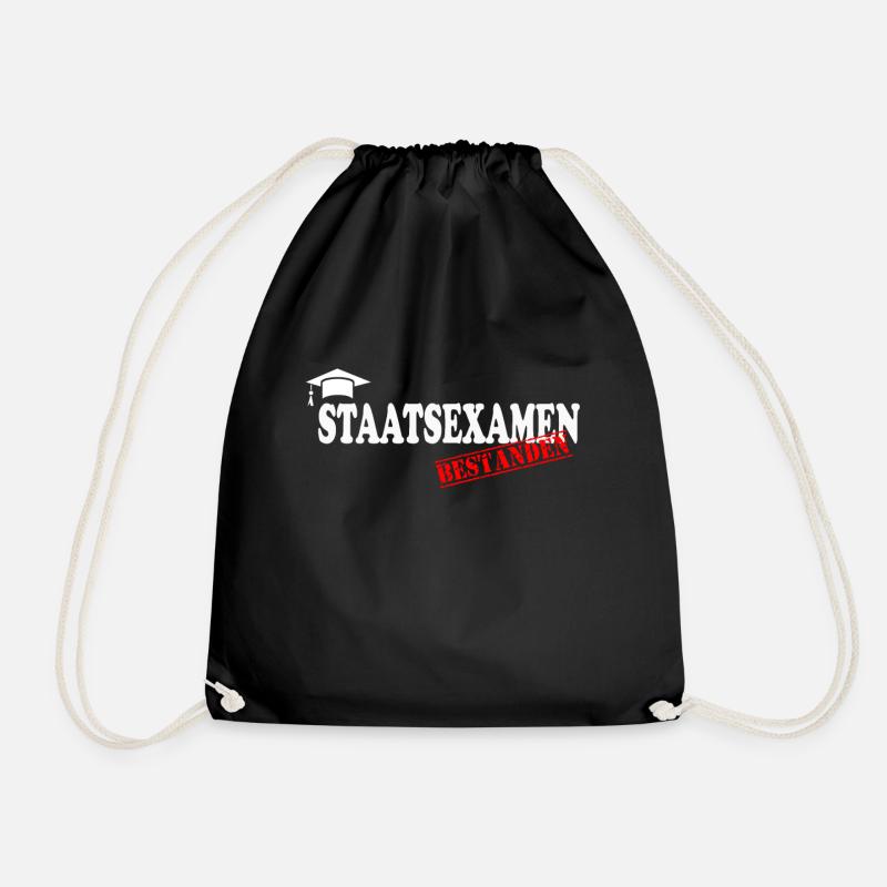 Staatsexamen Bestanden Abschluss Studium Geschenk - Turnbeutel - Schwarz