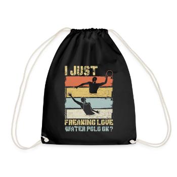Water polo saying - Drawstring Bag - black - Front