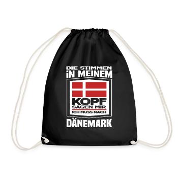 Dänemark Stimmen - Turnbeutel - Schwarz - Vorne