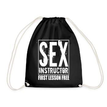 Sex instructor - Drawstring Bag - black - Front