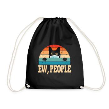 Ew People Katzenliebhaber - Turnbeutel - Schwarz - Vorne
