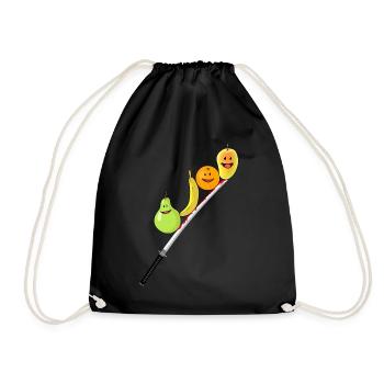 Fruit Fruits Katana Vegan Healthy Vitamins - Drawstring Bag - black - Front