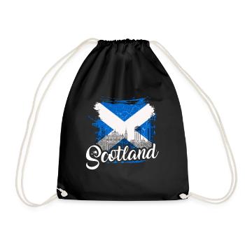 Scotland Flag Scottish Coat of Arms Scots - Drawstring Bag - black - Front