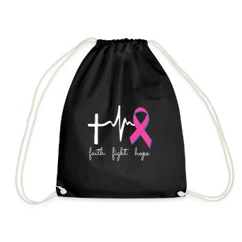 Cancer Awareness mounth - Turnbeutel - Schwarz - Vorne