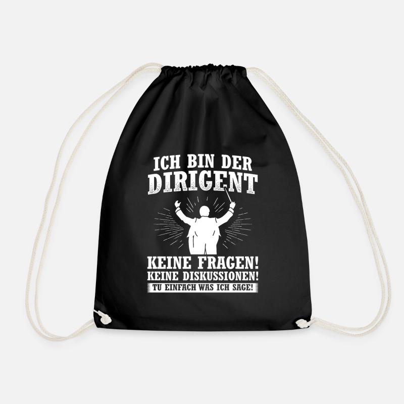 Bin Der Dirigent Chorleiter Musiker - Turnbeutel - Schwarz
