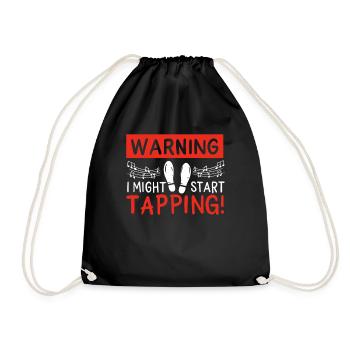Tap dance tap dancer - Drawstring Bag - black - Front