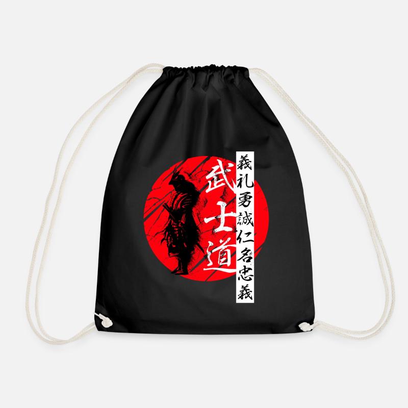 Bushido Code Samurai Warrior Kanji Black - Turnbeutel - Schwarz