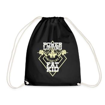 Powerlifting Powerlifter Gift - Drawstring Bag - black - Front