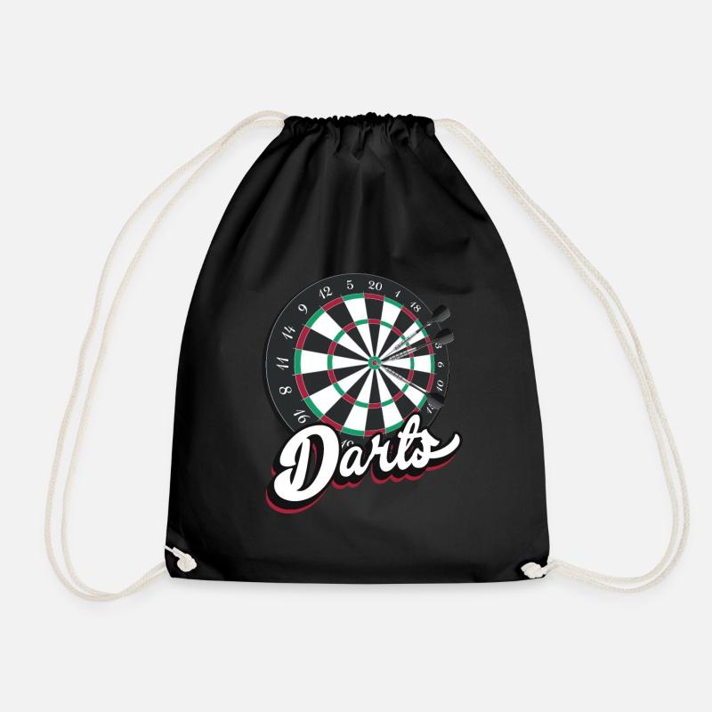 Darts vintage Dart Geschenke - Turnbeutel - Schwarz