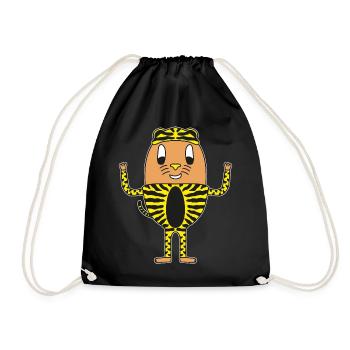 Ei Tiger - Turnbeutel - Schwarz - Vorne