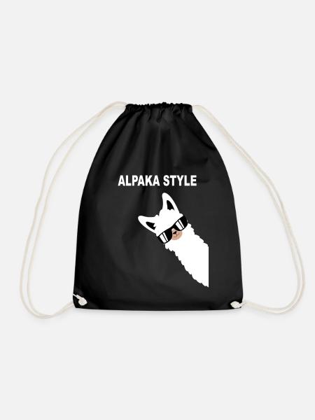 Lustiges Alpaka Design Alpaka Style Spruch - Turnbeutel - Schwarz
