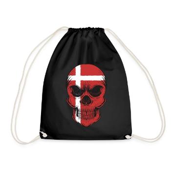 Danemark Drapeau drapeau danois Scandinavie Vacances - Sac de sport léger - noir - Devant