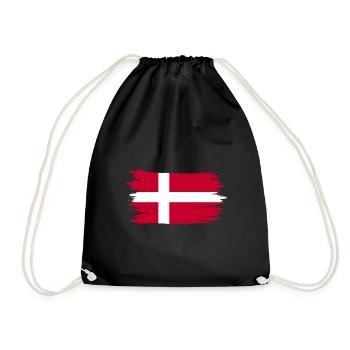 Danemark Drapeau drapeau danois Scandinavie Vacances - Sac de sport léger - noir - Devant
