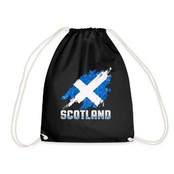 Scotland Flag Scottish Coat of Arms Scots - Drawstring Bag - black - Front