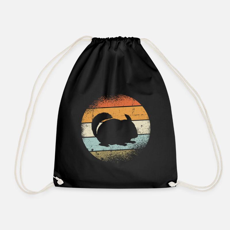 Chinchilla - Drawstring Bag - black