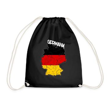 Allemagne Carte Drapeau Allemand Allemagne - Sac de sport léger - noir - Devant