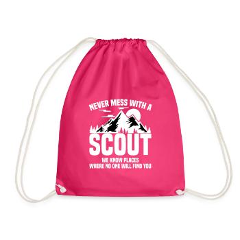 scout - Drawstring Bag - fuchsia - Front