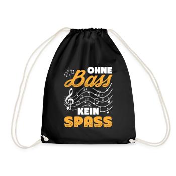 Ohne Bass Kein Spaß Chor Sänger Orchester - Turnbeutel - Schwarz - Vorne