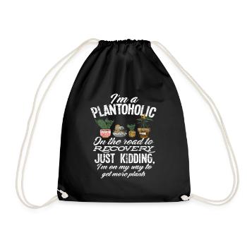 Garden plant lover gift - Drawstring Bag - black - Front