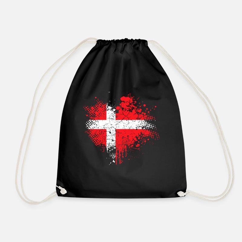 Drapeau danemark - Sac de sport léger - noir