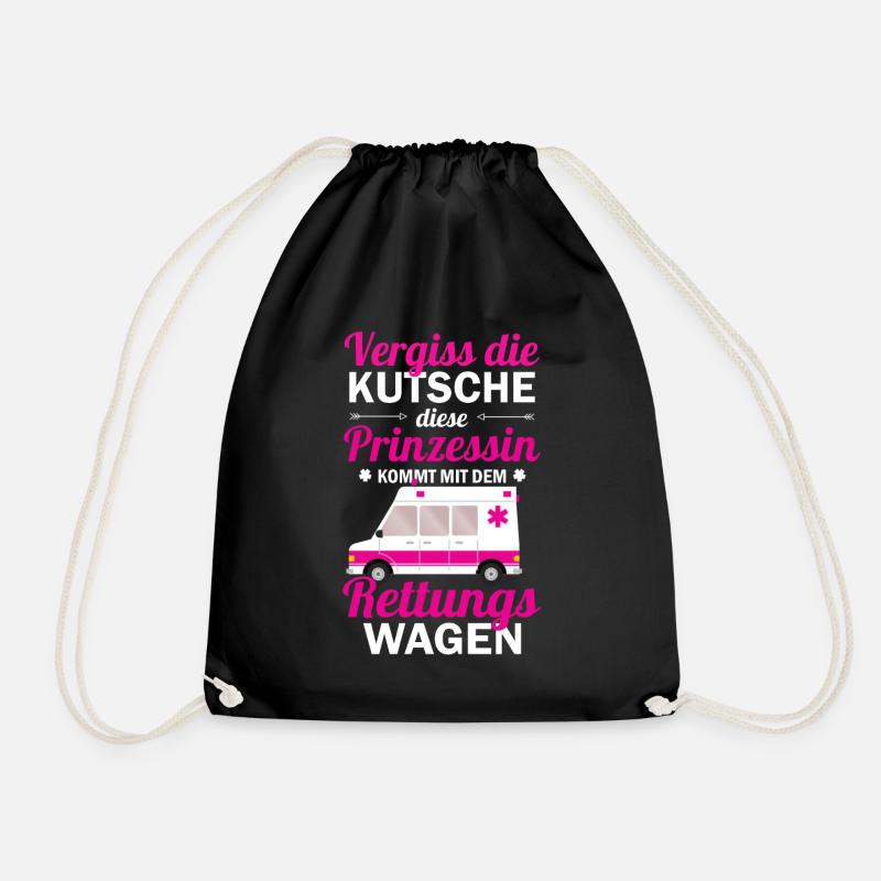 Sanitäterin Notärztin Rettungsdienst Geschenk - Turnbeutel - Schwarz