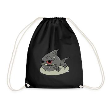Piranha - Drawstring Bag - black - Front