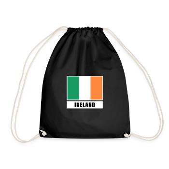 Irlande drapeau irlandais Drapeau - Sac de sport léger - noir - Devant