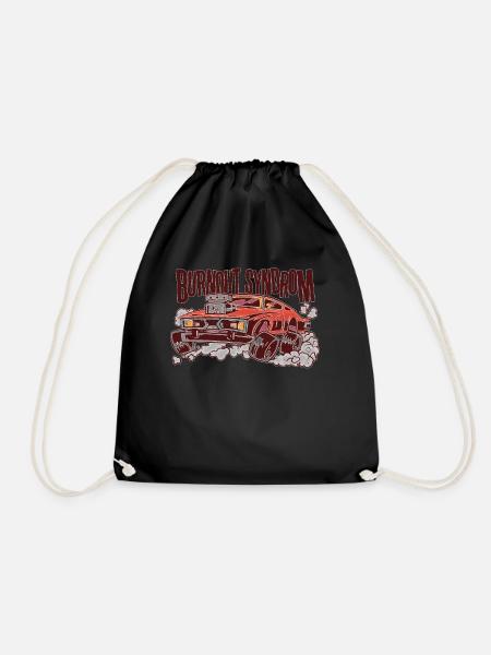 Burnout Syndrome Gift for Men - Drawstring Bag - black