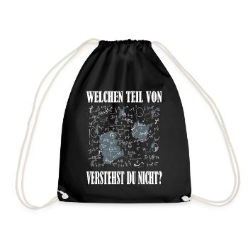 Mathematik Student Geschenkidee Lehrer Geschenk - Turnbeutel - Schwarz - Vorne