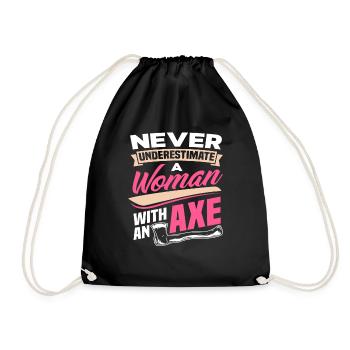 Hache bûcheron sportif passe-temps cadeau - Sac de sport léger - noir - Devant