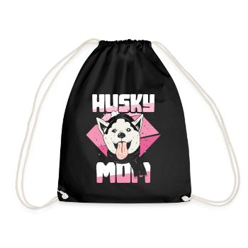 Husky Mom - Sibirischer Husky Muttertag - Turnbeutel - Schwarz - Vorne