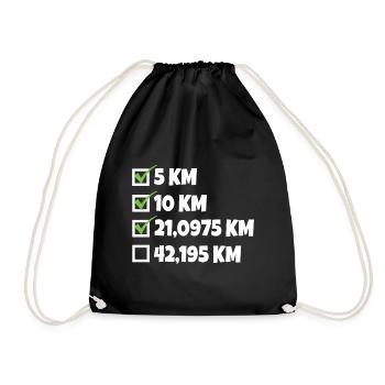 Marathon marathon jogging coureur cadeau - Sac de sport léger - noir - Devant