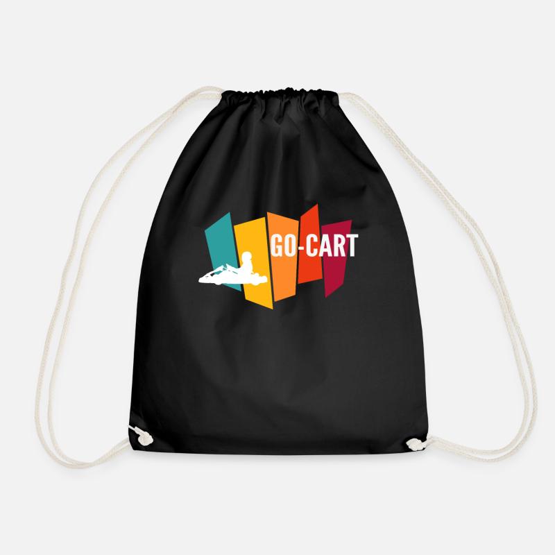 Go-cart - Drawstring Bag - black
