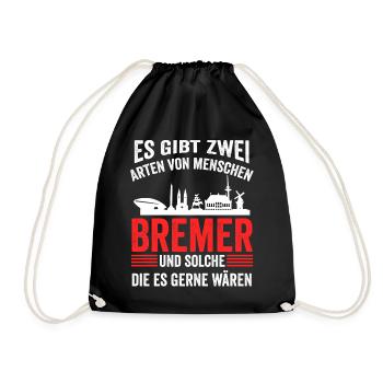 Bremen Bier Bremer Ostfriese Hansestadt Moin - Turnbeutel - Schwarz - Vorne