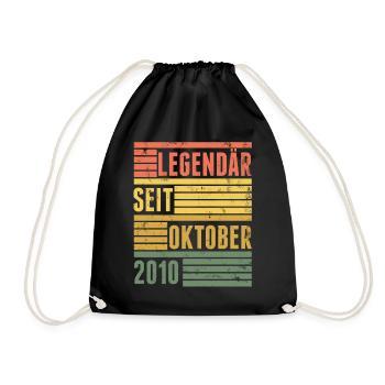 Legendär Seit Oktober 2010 - Turnbeutel - Schwarz - Vorne